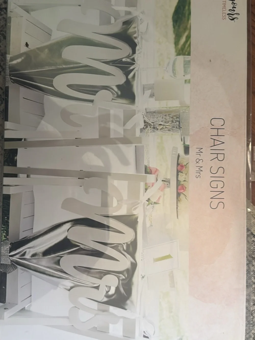 White 'Mr & Mrs' Wooden signs